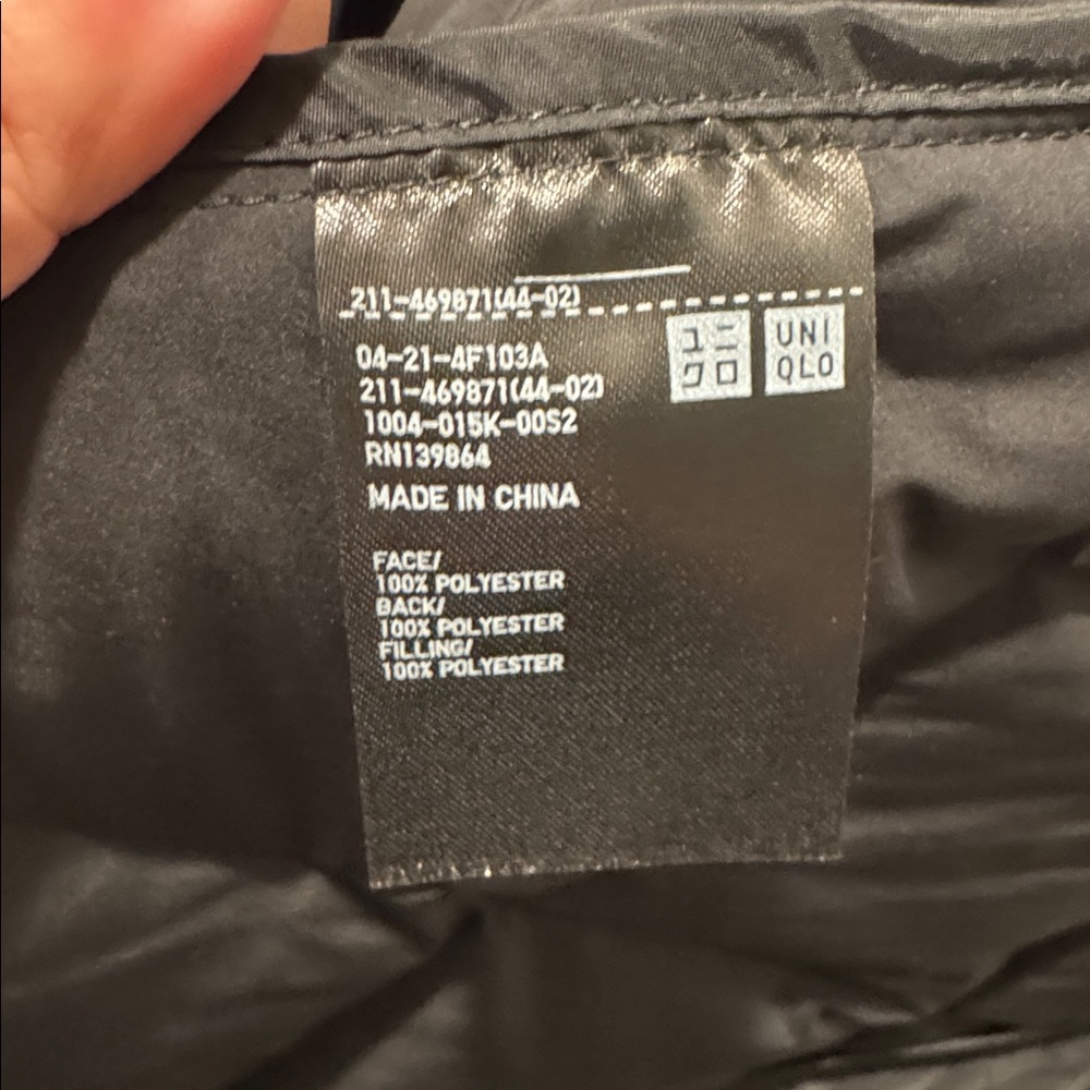NWT Uniqlo Black Quilted PUFFTECH Parka Jacket - Women's Lightweight Coat XXL - Picture 5 of 6